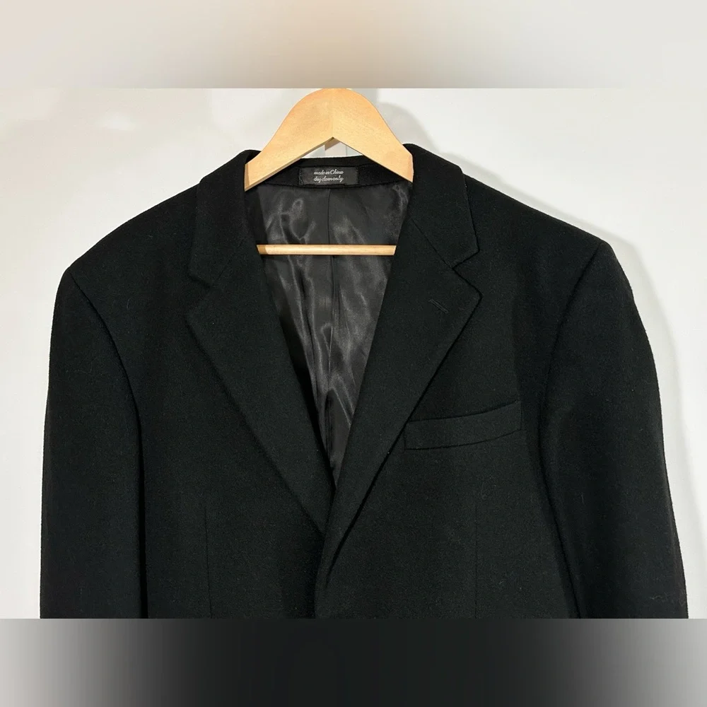 Gianfranco Ruffini Italy 100% Camel Hair Blazer Sport Coat 43L Black